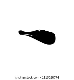 head of crocodile silhouette icon. Element of animal silhouette for mobile concept and web apps. Detailed crocodile icon can be used for web and mobile. Premium icon on white background