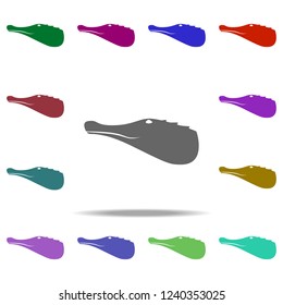 head of crocodile silhouette icon. Elements of animals in multi color style icons. Simple icon for websites, web design, mobile app, info graphics