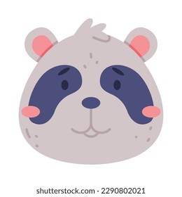 Kopf des süßen Panda Bären Tier. Nursery-Dekoration, Karte oder Einladung Design-Cartoon Vektorgrafik