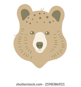 Head of cute bear vector cartoon illustration