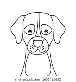 head of cute dog animal isolated icon vector illustration design