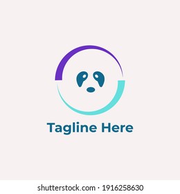 logotipo de la cabeza de un perro lindo, diseño de ilustración del vector de iconos