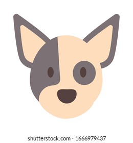 head of cute dog on white background vector illustration design