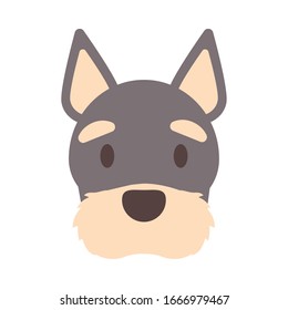 head of cute dog on white background vector illustration design