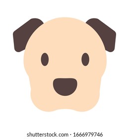 head of cute dog on white background vector illustration design