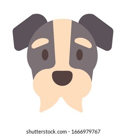 head of cute dog on white background vector illustration design