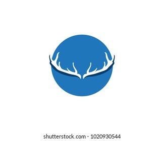 Head deer animals logo black silhouete icons