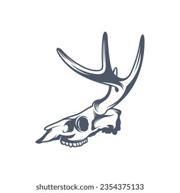 Head Deer bone vector illustration design. Head Deer logo design Template.