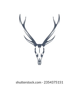 Head Deer bone vector illustration design. Head Deer logo design Template.