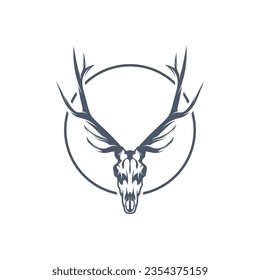 Head Deer bone vector illustration design. Head Deer logo design Template.