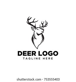 Deer Head Logo Attractive Design Simple Stock Vector (Royalty Free ...