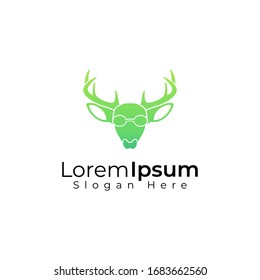 head deer logo design, vector, illustration