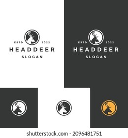 Head Deer  logo icon design template