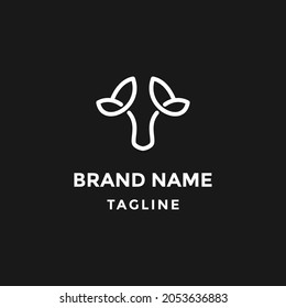 Head deer logo vector design template