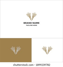 head deer logo vector icon illustration