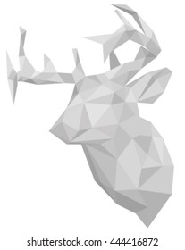 The head of a deer in the style lowpoly