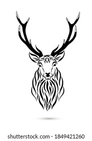 The head of a deer. Vector illustration