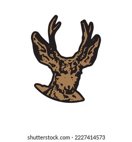 head of deer with white background vector ilustration