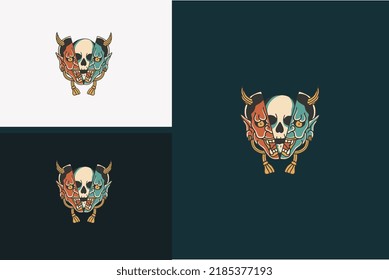 head devil abstract vector illustration design
