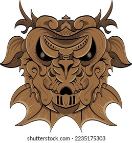 the head of devil helloween vector