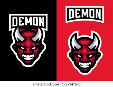 Head Devil Mascot logo For Sports And eSports Logo