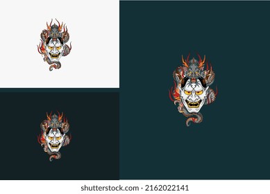 head devil vector of tattoo design