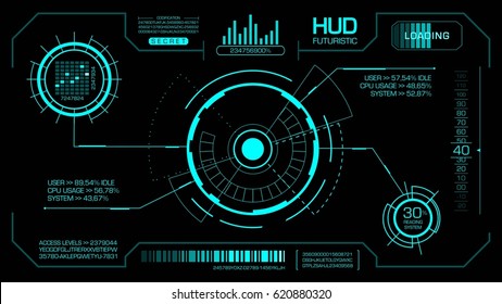 Head Up Display Futuristic. Image Vector.