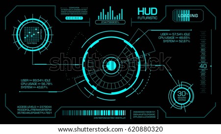 Head up display futuristic. Image vector.