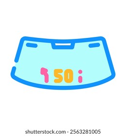 head up display hud augmented reality color icon vector. head up display hud augmented reality sign. isolated symbol illustration