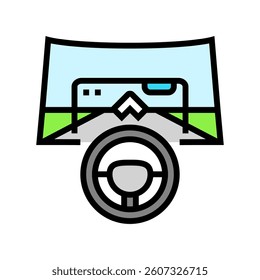 head up display hud augmented reality color icon vector. head up display hud augmented reality sign. isolated symbol illustration