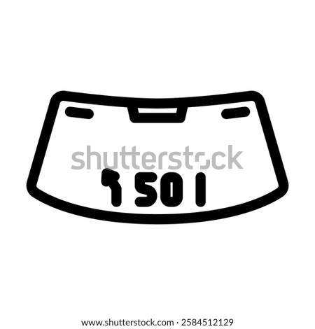 head up display hud augmented reality line icon vector. head up display hud augmented reality sign. isolated contour symbol black illustration