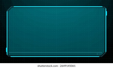 Hoofd omhoog display vector. Moderne futuristische frame ontwerp. Scherm Wetenschapstechnologie. Spel interface element. Digitale ui ux concept.