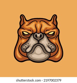 the head dog angry illustration