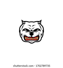 concepto inicial de mascota enojada de perro cabeza