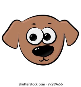 head of dog, cartoon, icon,doodle