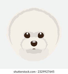 head dog cartoon vector illustration