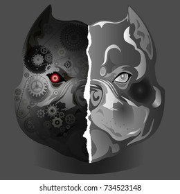 Head dog graphic design