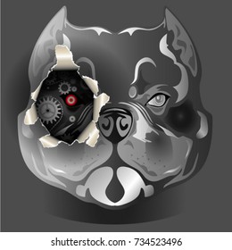 Head dog graphic design