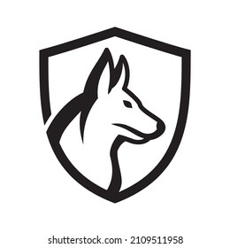 Head dog logo design element