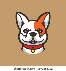 head dog logo funny vector illustration