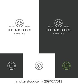 Plantilla de diseño de iconos del logotipo de Head Dog 