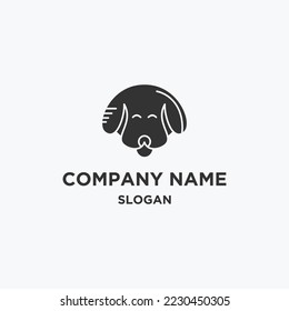 Head dog logo template vector illustration design