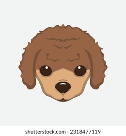 Head dog logo vector illustration, Hand drawn Dog Breed Head