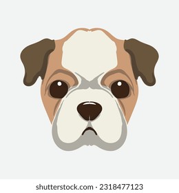 Head dog logo vector illustration, Hand drawn Dog Breed Head