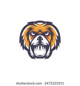 Head of dog mascot with white background.