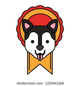 head dog in rosette award