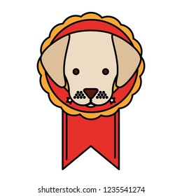 head dog in rosette award