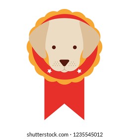 head dog in rosette award