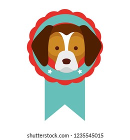 head dog in rosette award