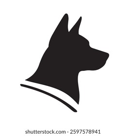Head of dog silhouette Vector, icon and logo Design
